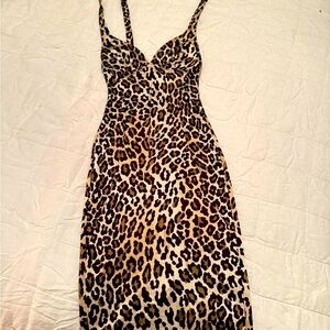 Wheels & Dollbaby 2000s vintage leopard Suppa Club dress Size 2